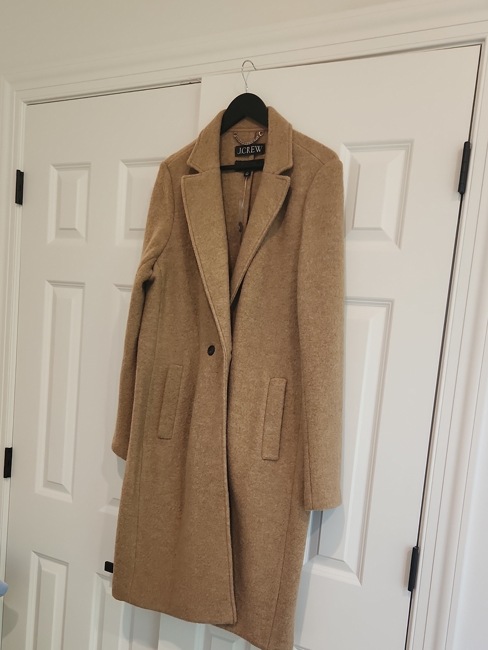 J. Crew Women's Camel Wool-Blend Long Coat